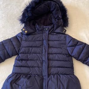 Girls Navy Jacadi winter coat
